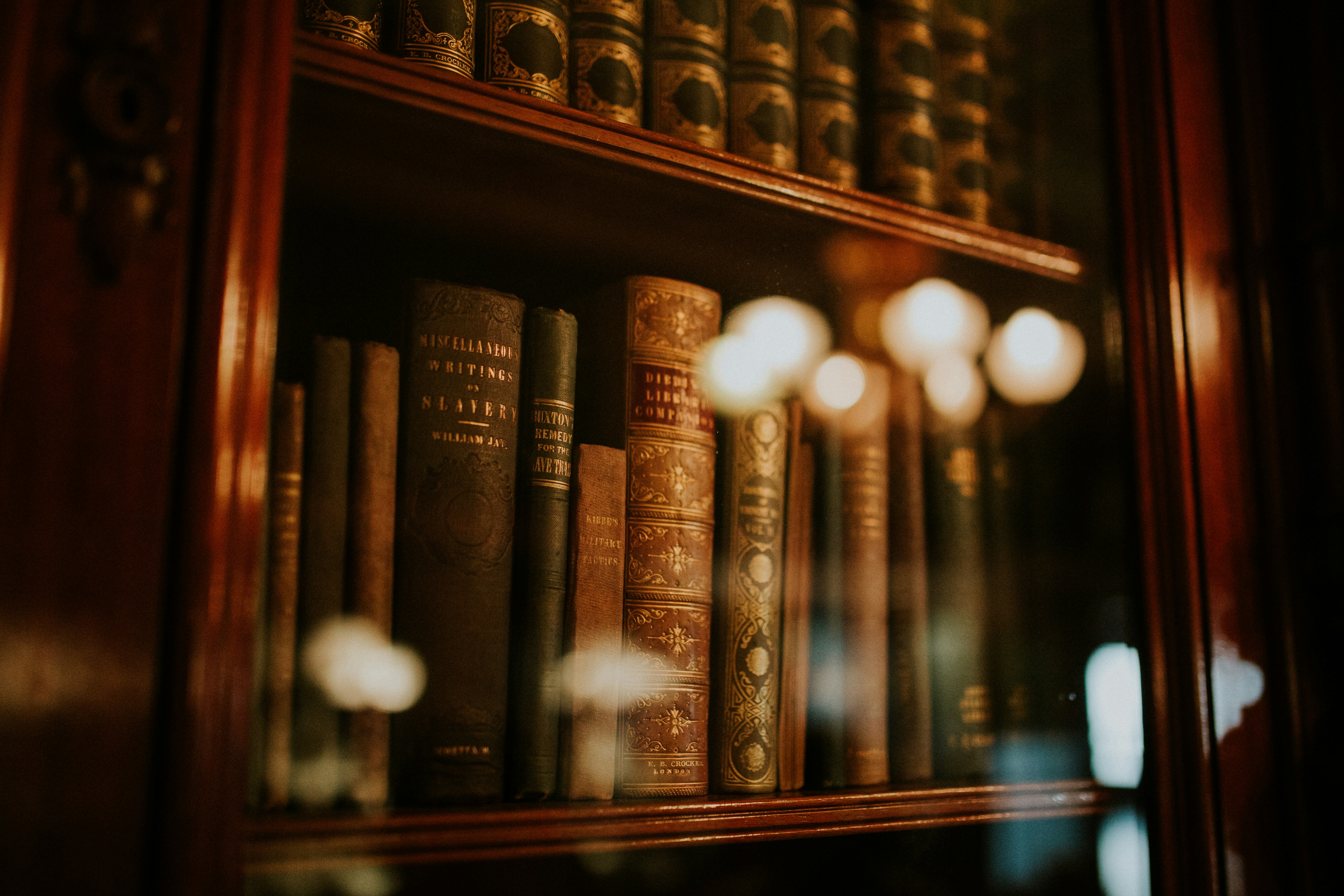 Law library shelves and legal research materials